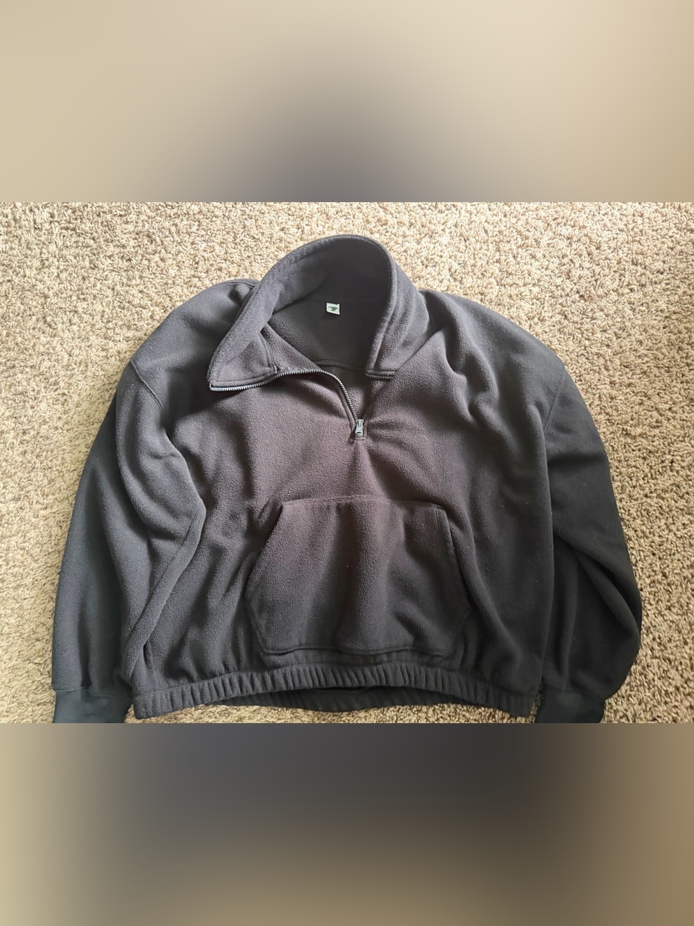 Old Navy Black Quarter-Zip Fleece Pullover Sweatshirt - XL Tall
